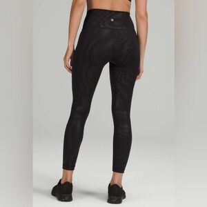 NWOT Lululemon Wunder Train High-Rise Tight 25" *Foil Shapeshifter Foil Black